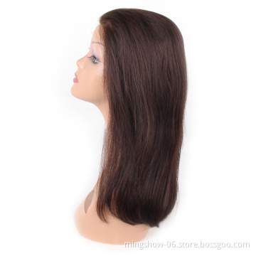 Ombre Highlight Color Human Hair Lace Front Wig Middle Part Brazilian Remy Hair Wavy With Baby Hair